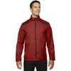 North End Men's Classic Red Tempo Lightweight Jacket with Embossed Print