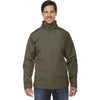 North End Men's Dark Oakmoss Forecast Three-Layer Travel Soft Shell Jacket