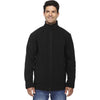 North End Men's Black Three-Layer Soft Shell Jacket