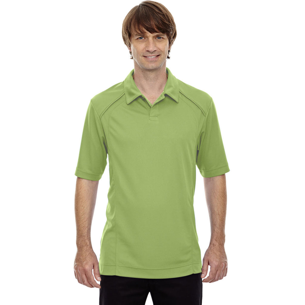 North End Men's Cactus Green Recycled Polyester Performance Pique Polo