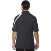 North End Men's Black Silk Impact Performance Polyester Pique Colorblock Polo