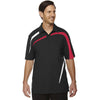 North End Men's Black Silk Impact Performance Polyester Pique Colorblock Polo