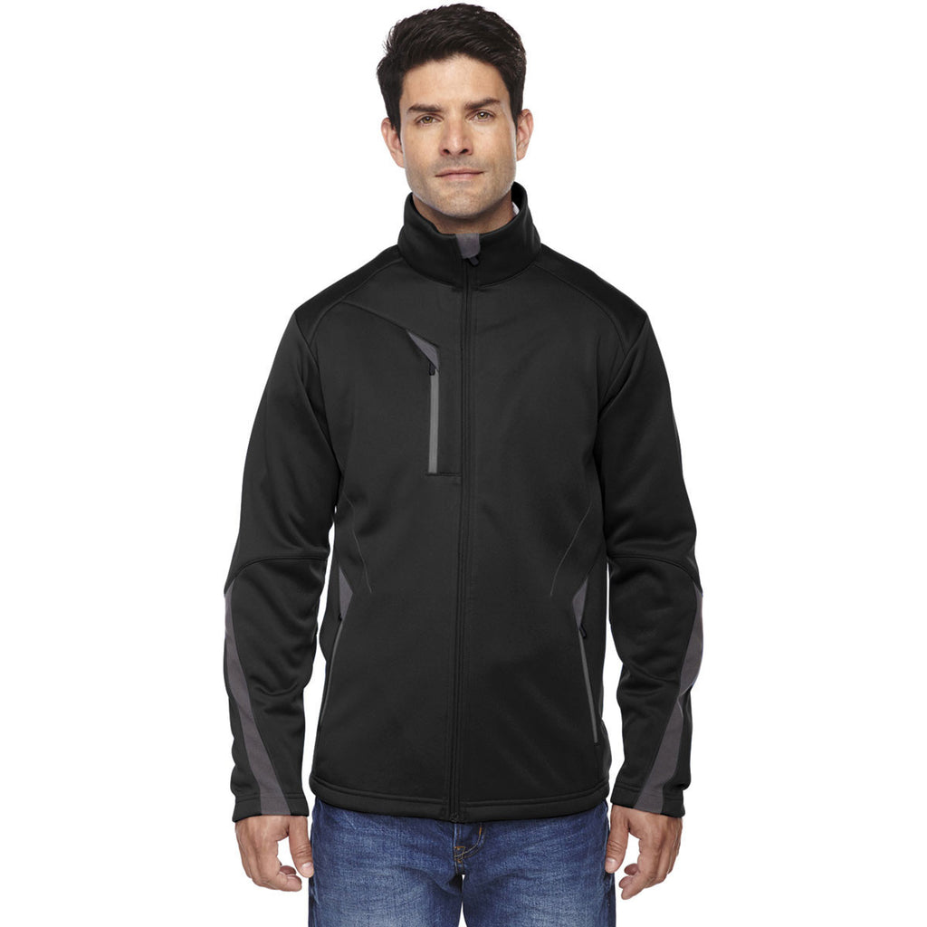 North End Men's Black Escape Bonded Fleece Jacket