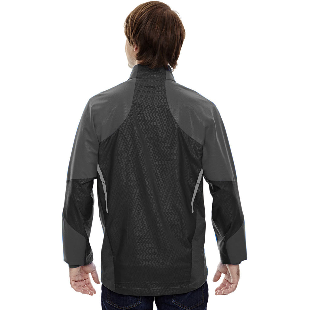 North End Men's Black Lightweight Bonded Performance Hybrid Jacket