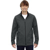 North End Men's Graphite Three-Layer Soft Shell Jacket with Laser Welding