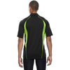 North End Men's Black/Acid Green Serac UTK Performance Zippered Polo