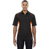 North End Men's Black/Mandarin Serac UTK Performance Zippered Polo