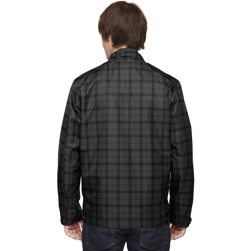 North End Men's Black Locale Lightweight City Plaid Jacket