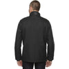 North End Men's Black Three-Layer City Textured Soft Shell Jacket