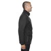 North End Men's Black Three-Layer City Textured Soft Shell Jacket