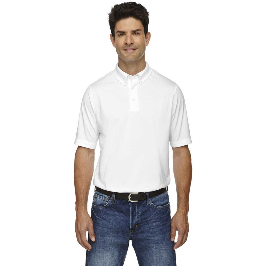 North End Men's White Weekend Performance Polo