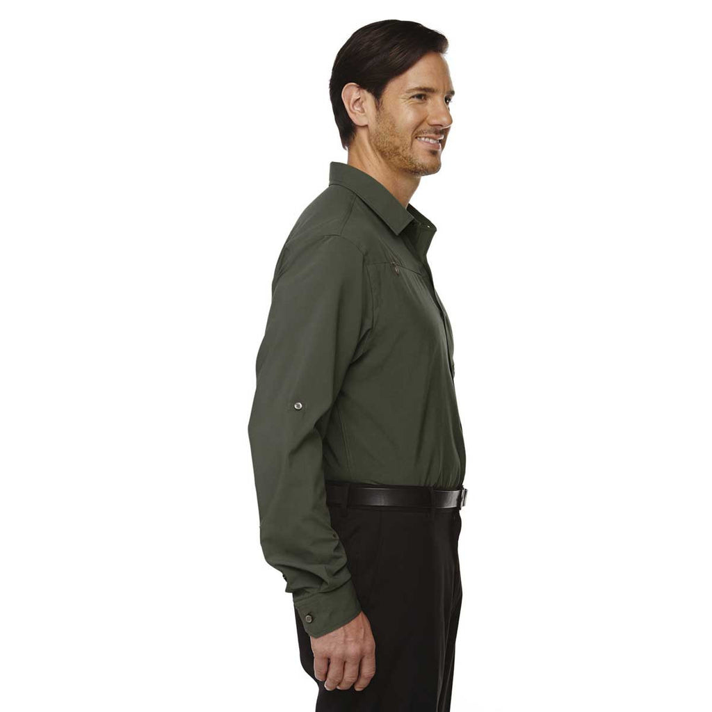 North End Men's Oakmoss Rejuvenate Performance Shirt with Roll-Up Sleeves