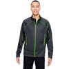 North End Men's Carbon/Acid Green Two-Tone Brush Back Jacket