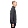 North End Men's Carbon/Acid Green Two-Tone Brush Back Jacket