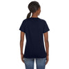 Anvil Women's Navy Lightweight V-Neck T-Shirt