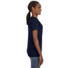 Anvil Women's Navy Lightweight V-Neck T-Shirt