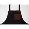 Identitee Black/ Chocolate Brooklyn Canvas Bib Apron