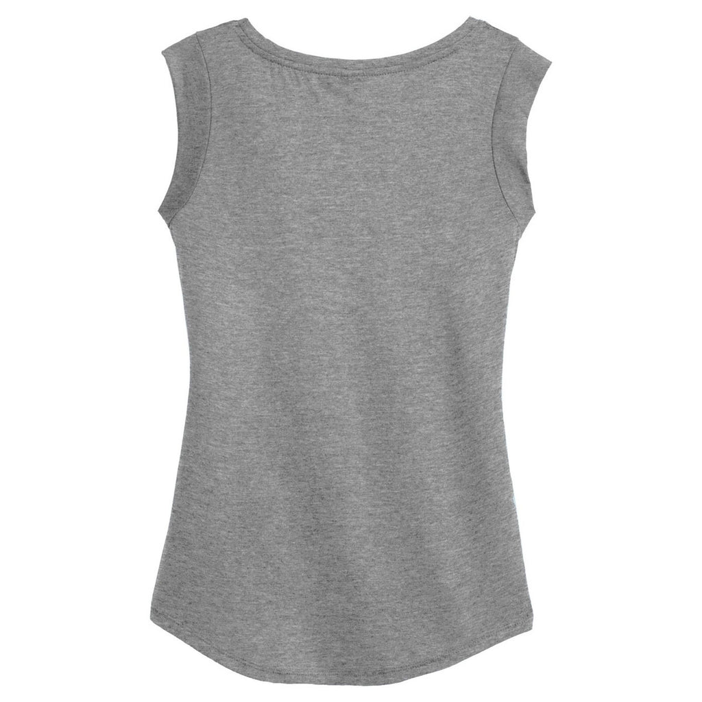 Alternative Women's Heather Grey Cap Sleeve Satin Jersey Crew T-Shirt