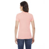 American Apparel Women's Apricot Poly-Cotton Short-Sleeve Crewneck