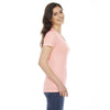 American Apparel Women's Apricot Poly-Cotton Short-Sleeve Crewneck