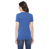 American Apparel Women's Heather Lake Blue Poly-Cotton Short-Sleeve Crewneck