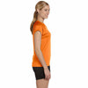 Champion Women's Safety Orange Double Dry 4.1-Ounce V-Neck T-Shirt