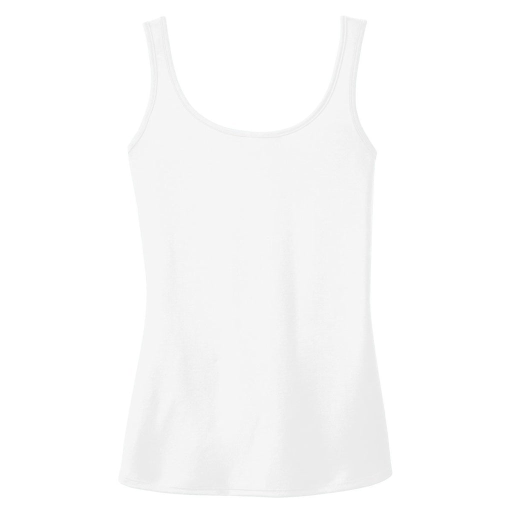 District Made Women's White Drapey Tank