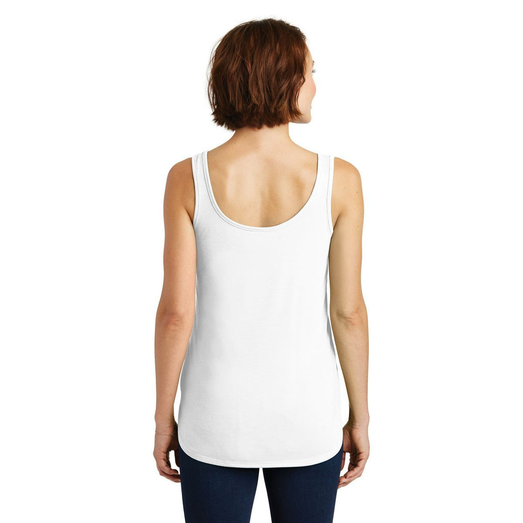 District Made Women's White Drapey Tank