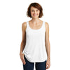 District Made Women's White Drapey Tank