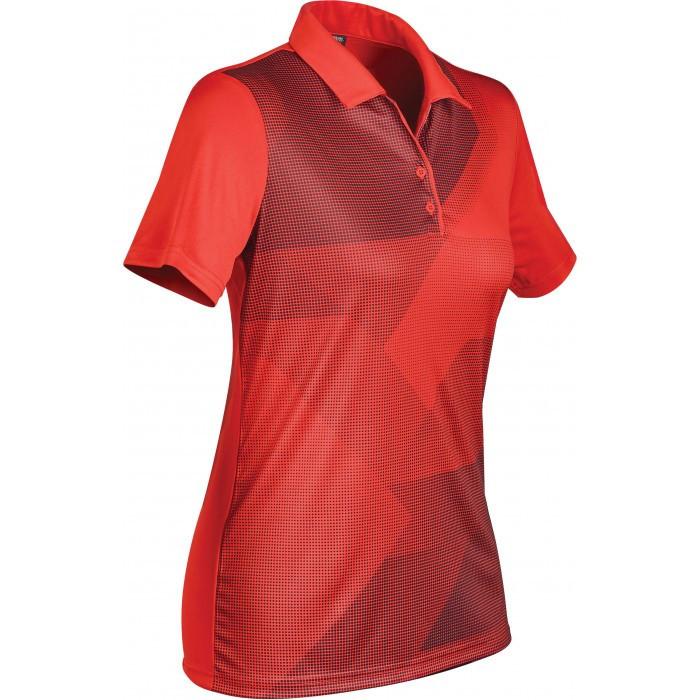 Stormtech Women's True Red/Black Edge Polo