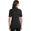 Port Authority Women's Black Silk Touch Interlock Performance Polo