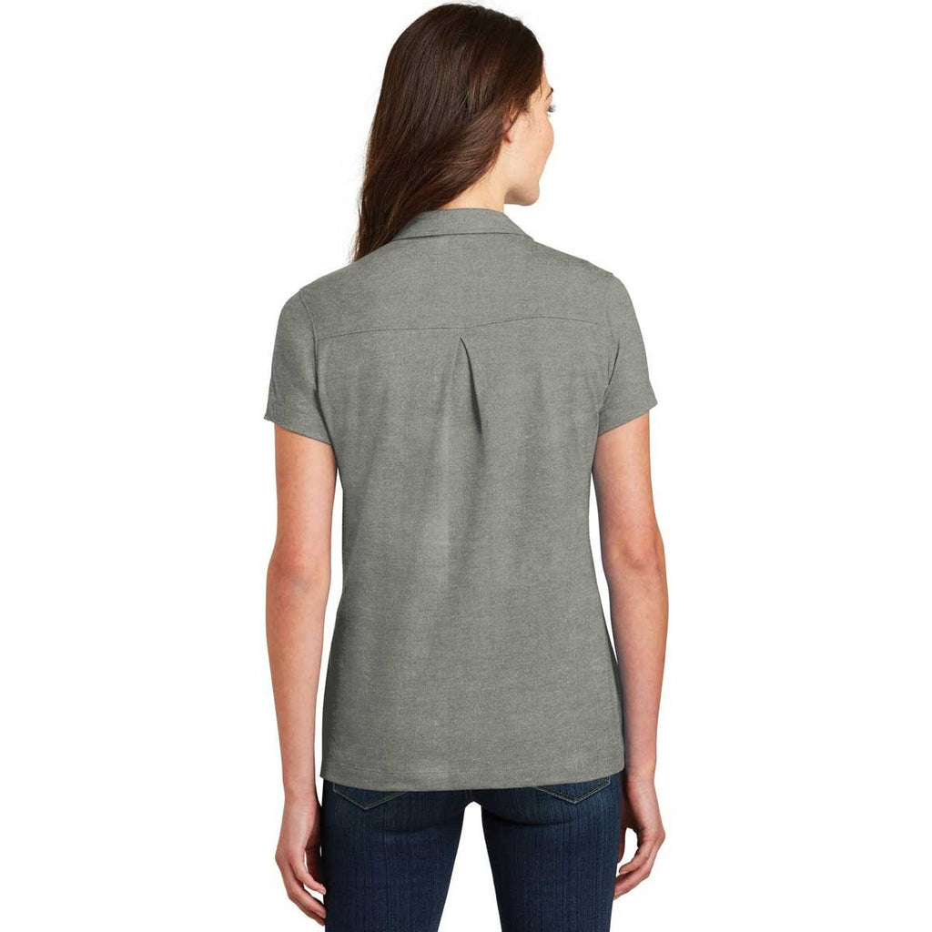 Port Authority Women's Monument Grey Meridian Cotton Blend Polo