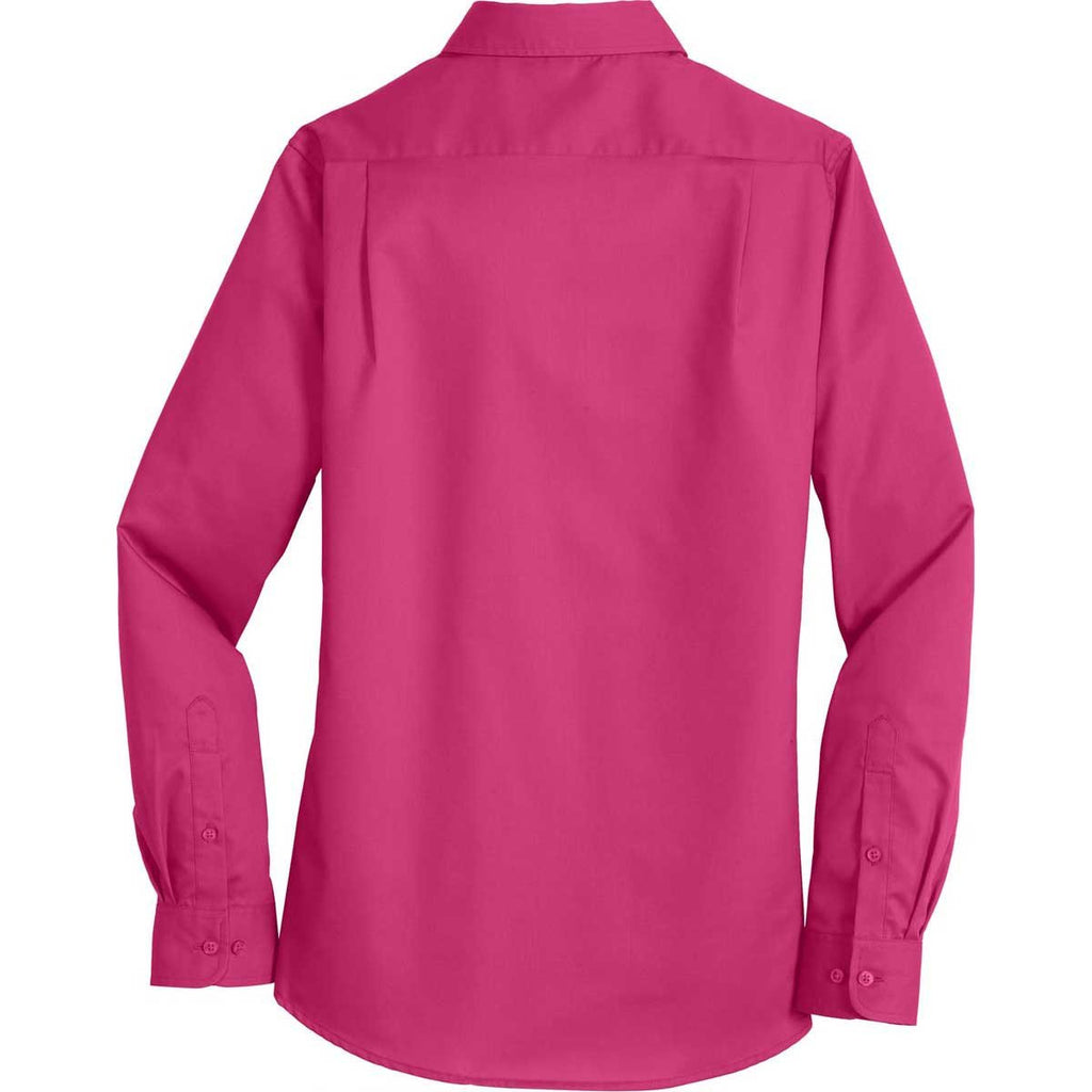 Port Authority Women's Pink Azalea SuperPro Twill Shirt