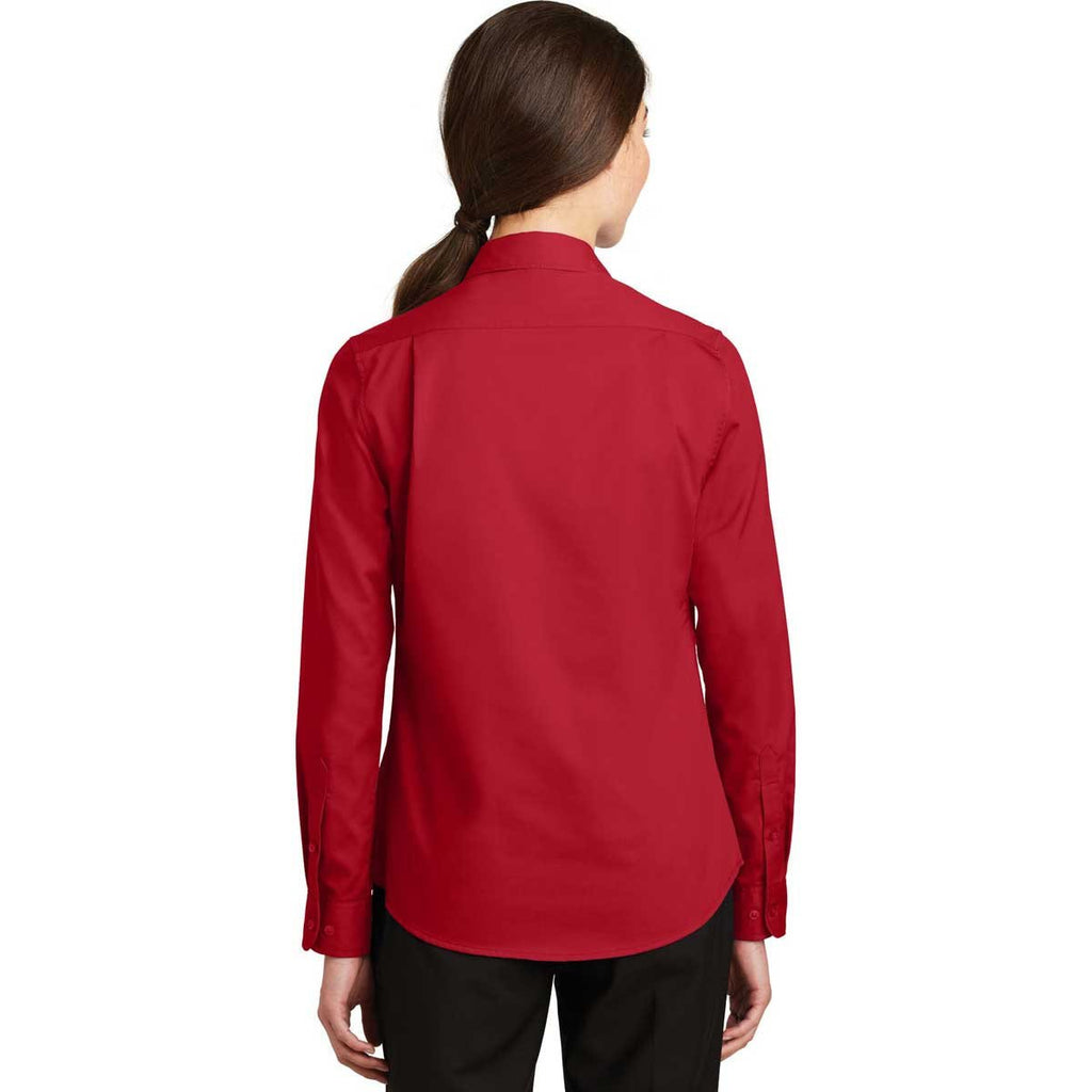 Port Authority Women's Rich Red SuperPro Twill Shirt