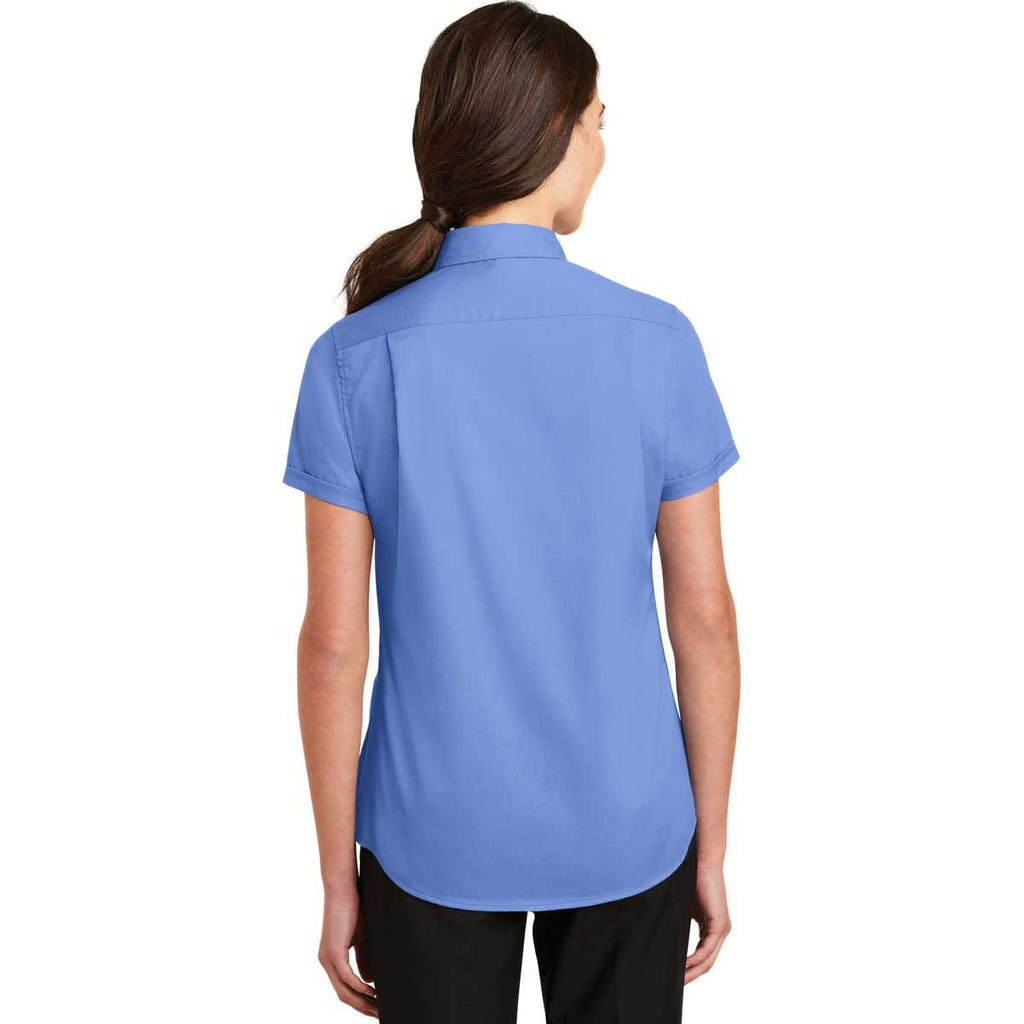 Port Authority Women's Ultramarine Blue Short Sleeve SuperPro Twill Shirt