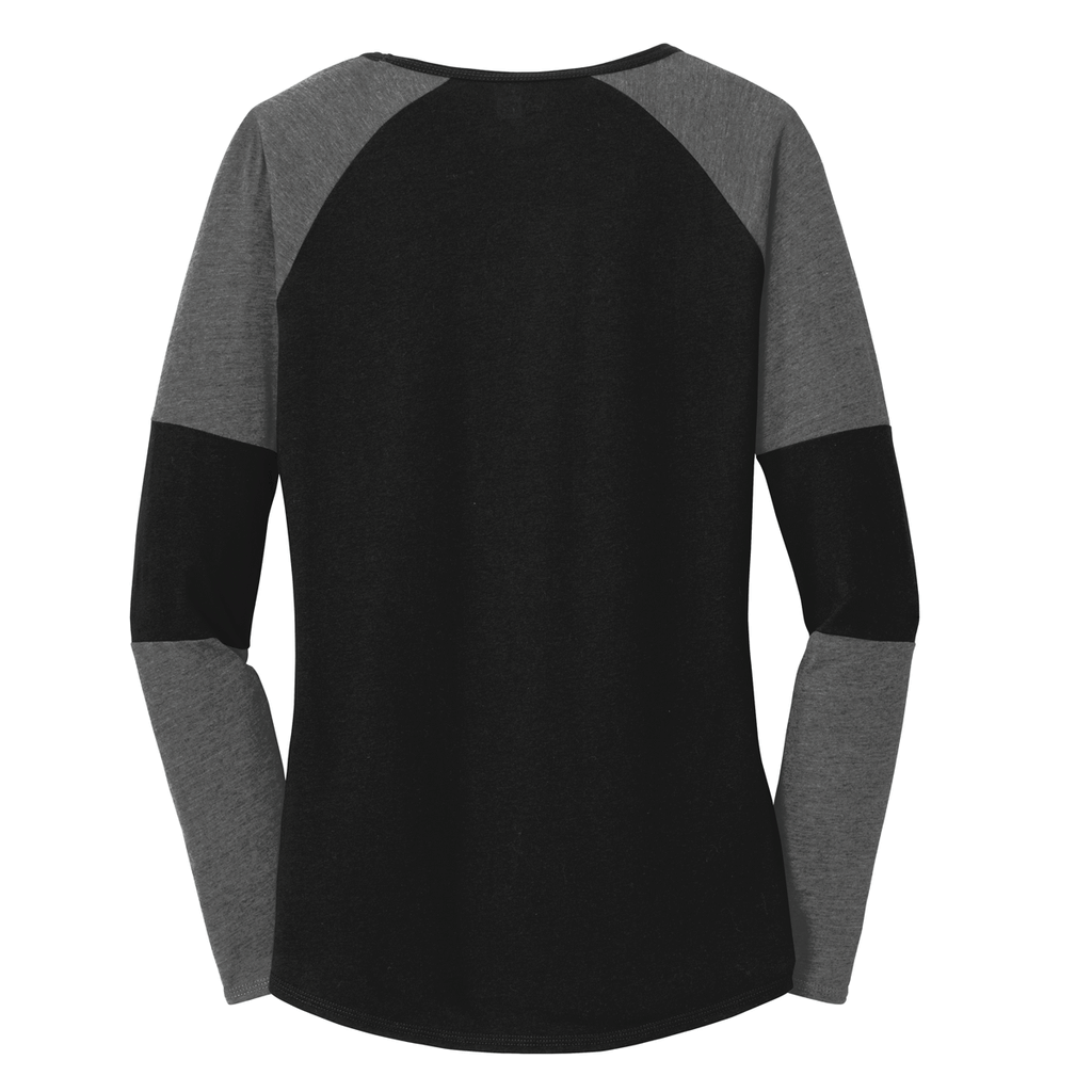 New Era Women's Dark Graphite/Black Solid Tri-Blend Performance Baseball Tee