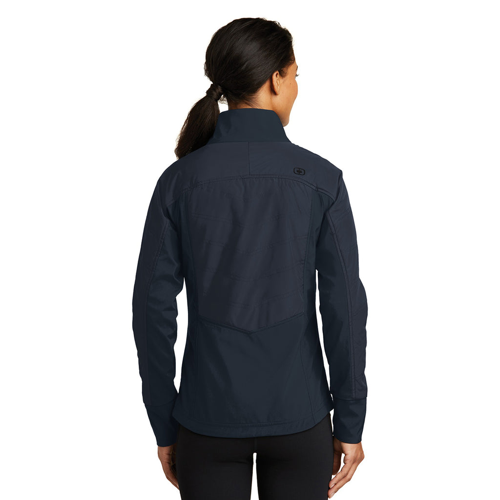 OGIO Women's Propel Navy Brink Soft Shell