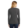 Port & Company Women's Charcoal Long Sleeve Fan Favorite V-Neck Tee