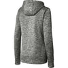 Sport-Tek Women's Black Electric PosiCharge Electric Heather Fleece Hooded Pullover