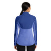 Sport-Tek Women's True Royal/True Royal Heather Sport-Wick Stretch Contrast 1/2-Zip Pullover