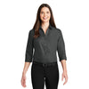 Port Authority Women's Graphite 3/4-Sleeve Carefree Poplin Shirt