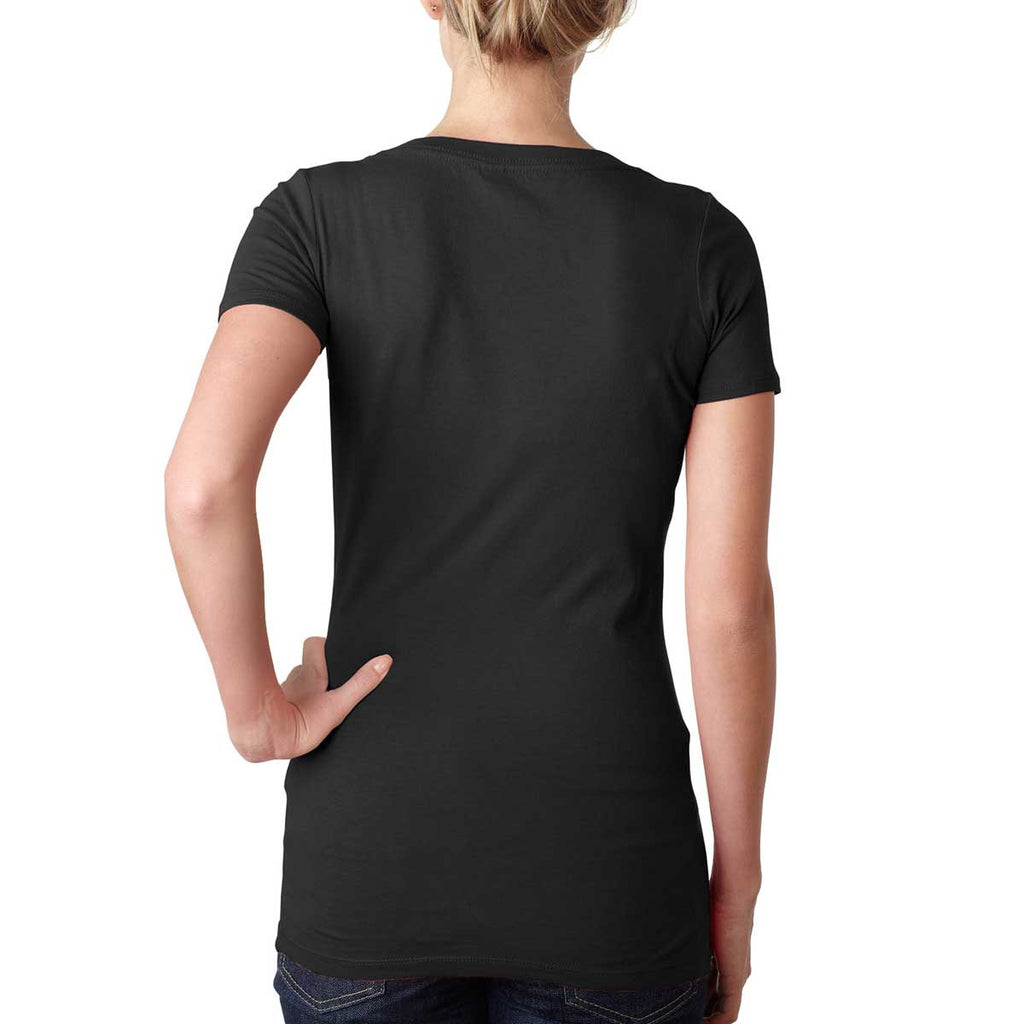 Next Level Women's Black Scoop Neck Tee