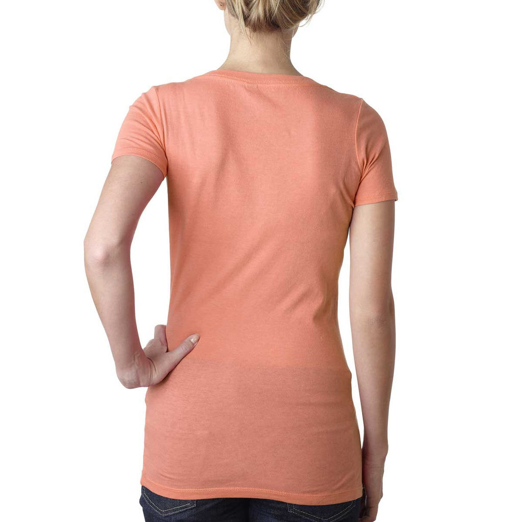 Next Level Women's Light Orange Scoop Neck Tee