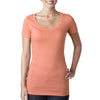 N3530 Next Level Women's Light Orange Scoop Neck Tee