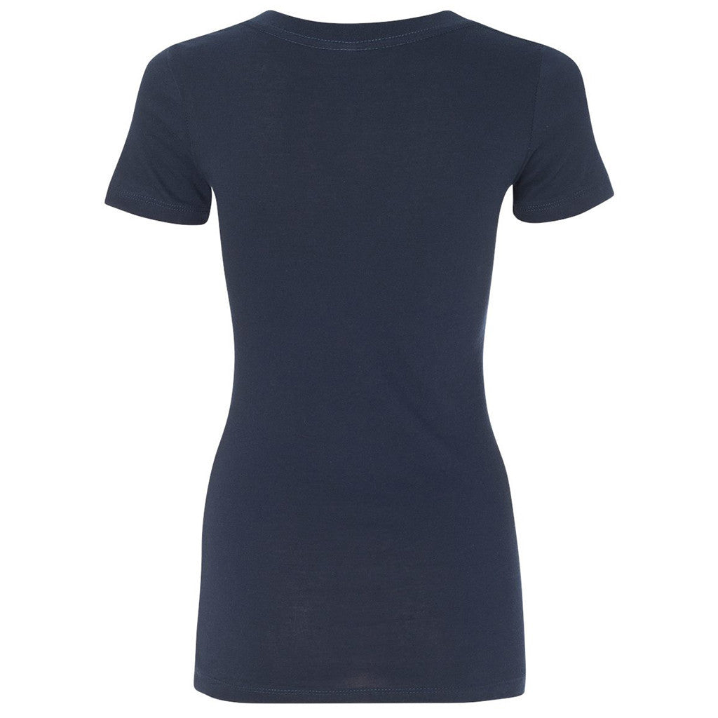 Next Level Women's Midnight Navy Deep V-Neck Tee