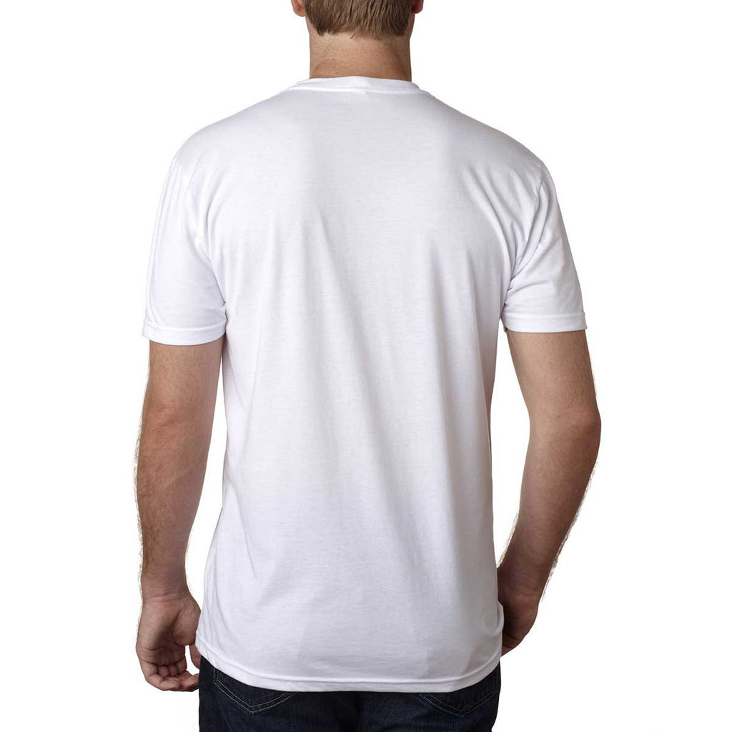 Next Level Men's White Premium Fitted CVC Crew Tee