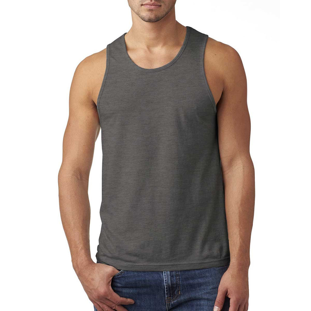 Next Level Men's Dark Heather Gray Premium Fitted CVC Tank