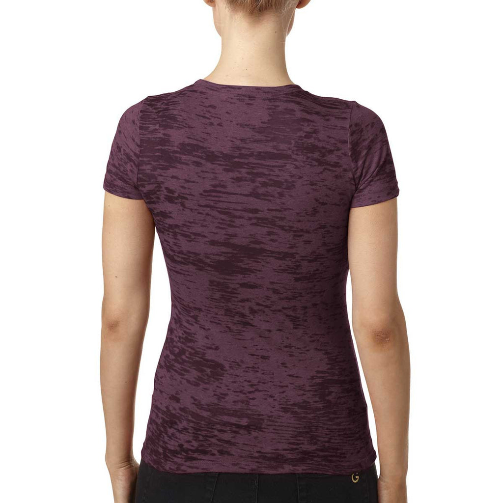 Next Level Women's Plum Burnout Tee