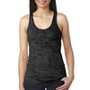 Next Level Women's Black Burnout Racerback Tank