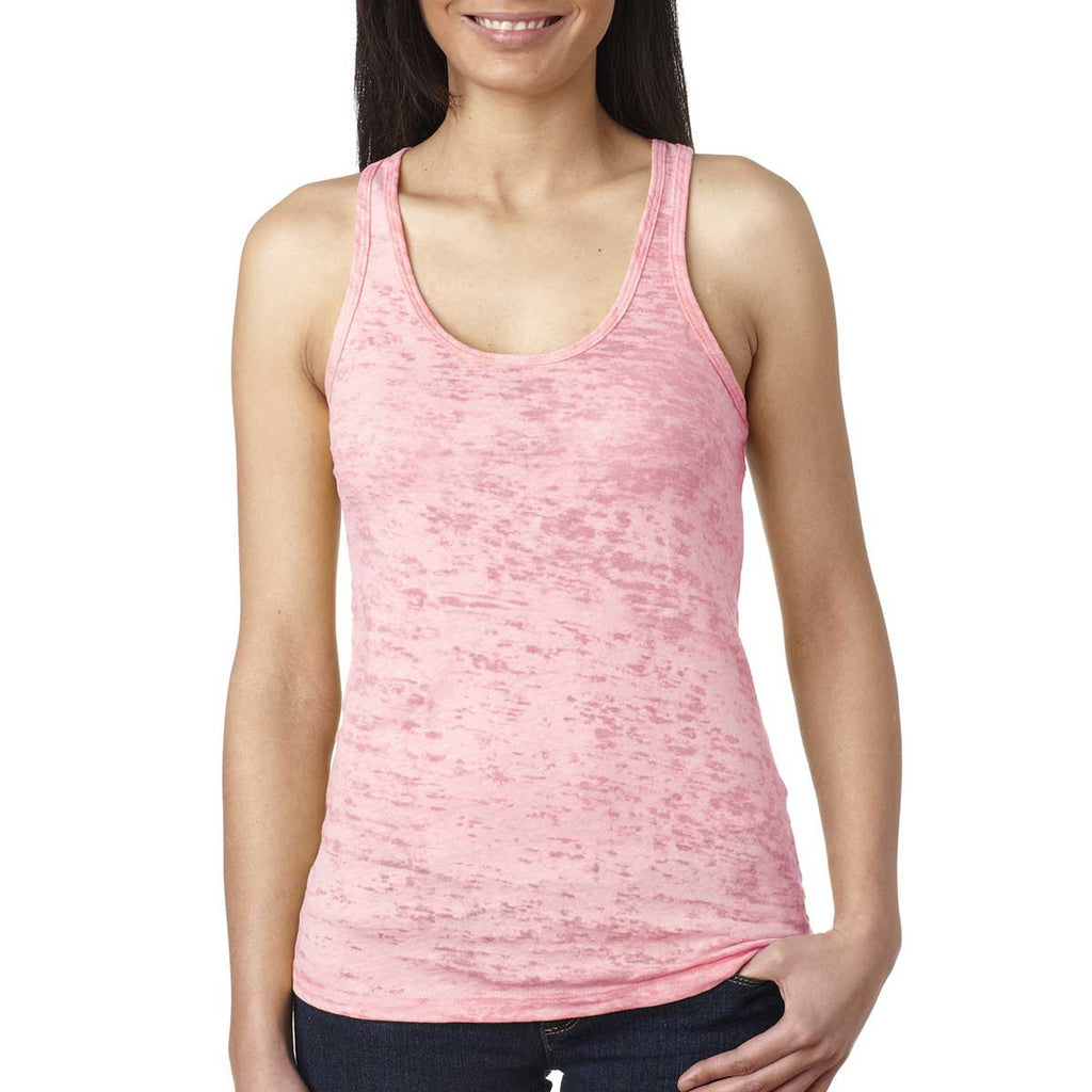 Next Level Women's Light Pink Burnout Racerback Tank